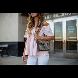 Sincerely Jules pink off the shoulder top